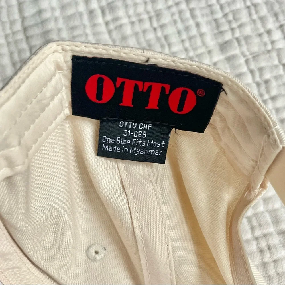 OTTO | NWOT Khaki & Navy Let’s Go To The Beach Trucker SnapBack Hat - Picture 5 of 5